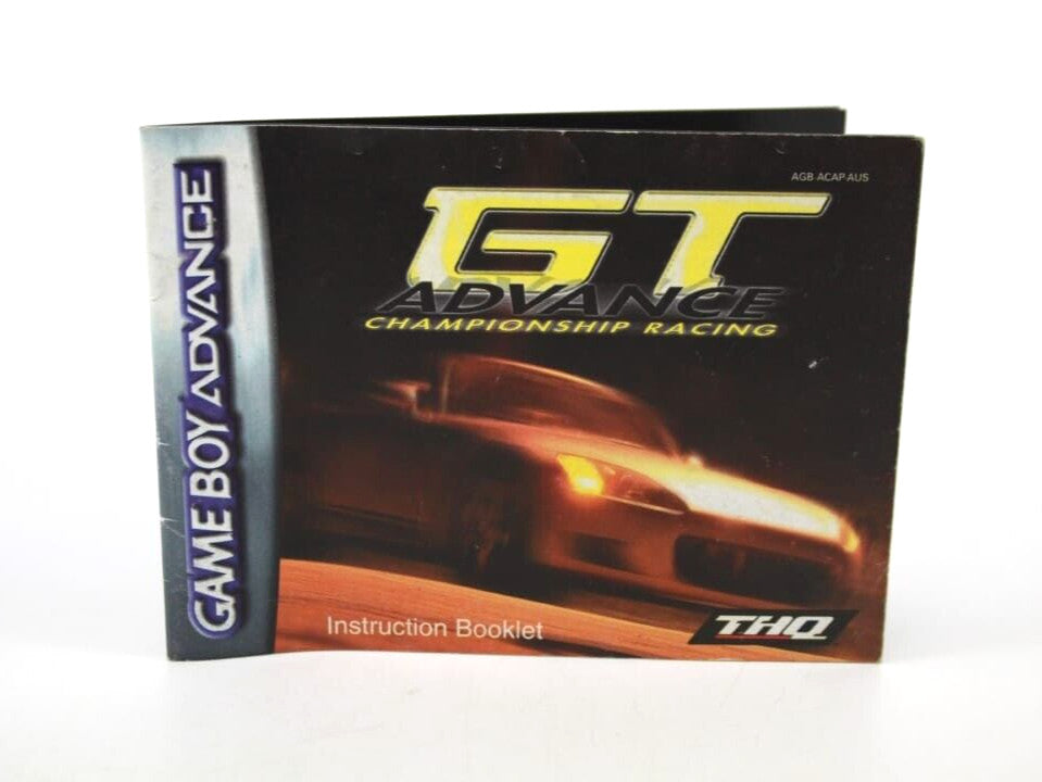 GT Advance - Nintendo Game Boy Advance (GBA) **MANUAL ONLY**