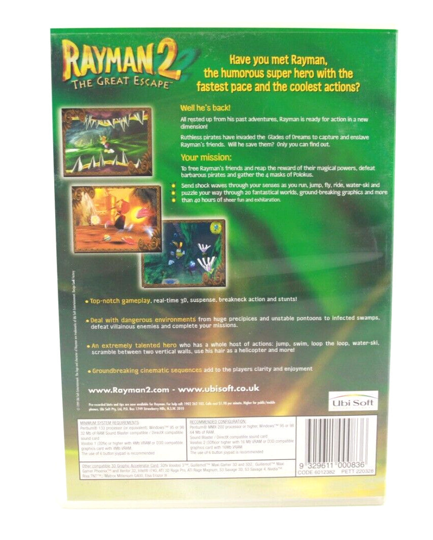 Rayman 2 - PC CD-ROM, 1999 [PAL] - WITH WARRANTY