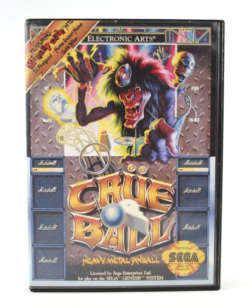 Crüe Ball: Heavy Metal Pinball - SEGA Genesis [NTSC-U] - WITH WARRANTY