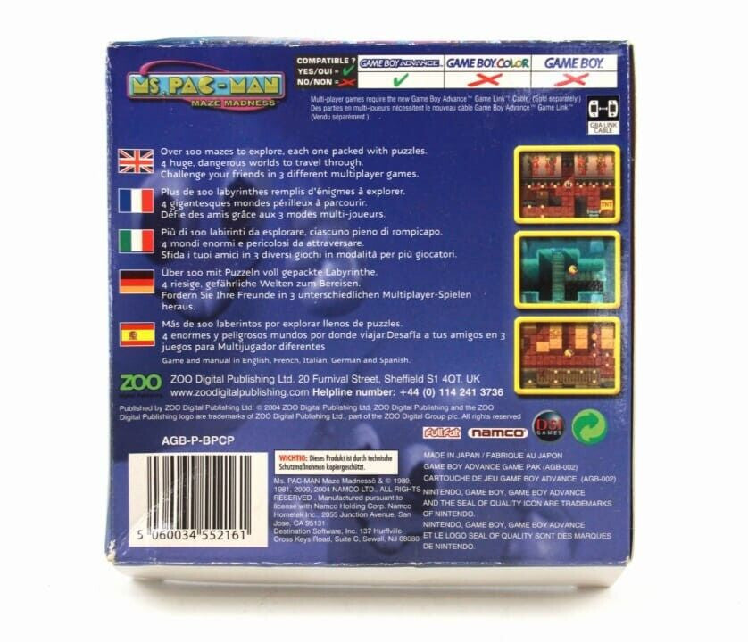Ms. Pac-Man Maze Madness - Nintendo Game Boy Advance (GBA) [PAL] **BOX ONLY**