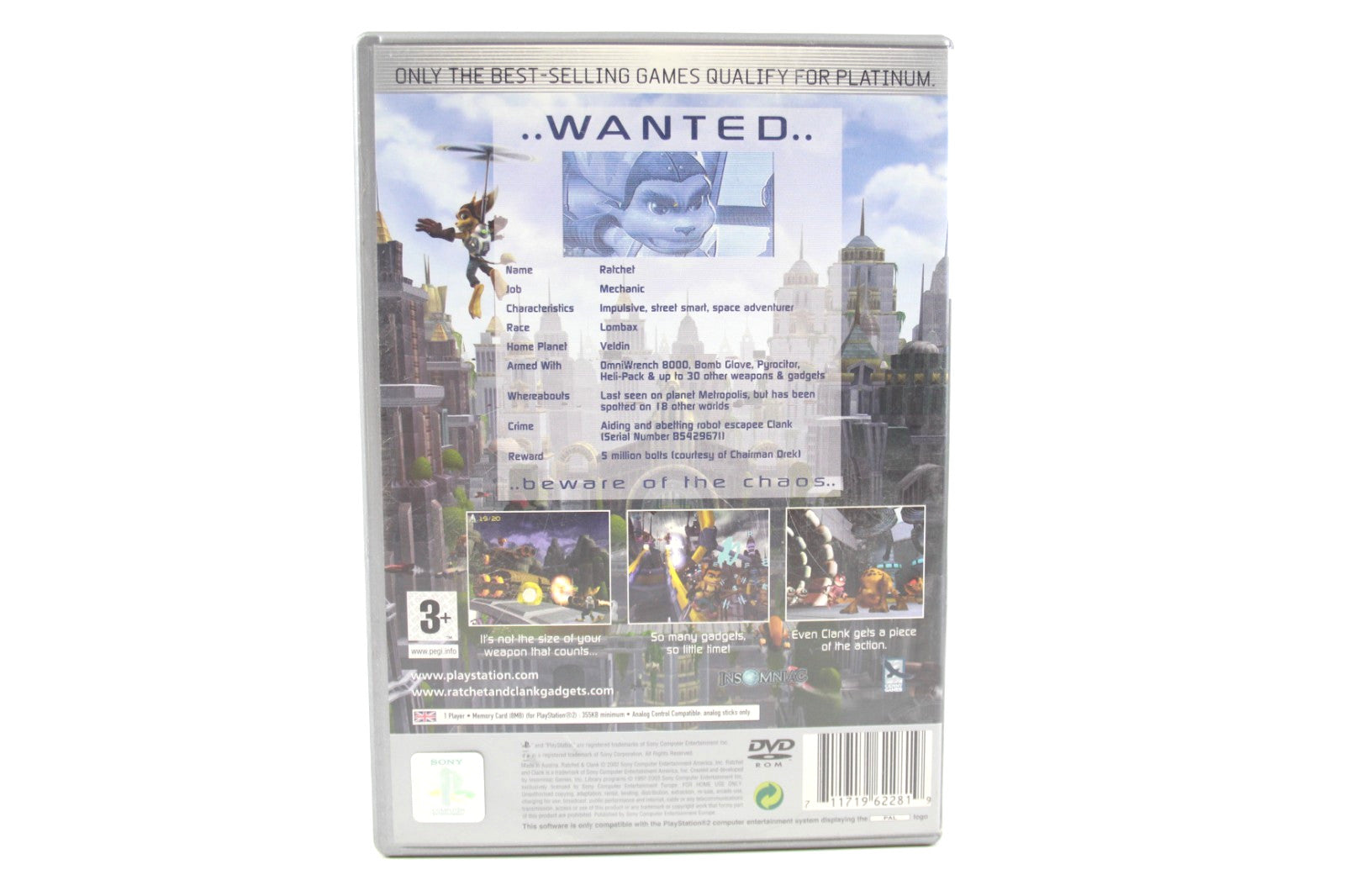 Ratchet & Clank (Platinum) - PlayStation 2 (PS2) [PAL] - WITH WARRANTY
