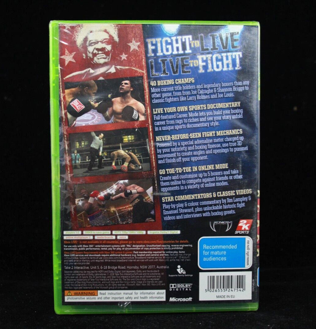 Don King Presents Prizefighter [BRAND NEW/SEALED] - Xbox 360 [PAL] WITH WARRANTY