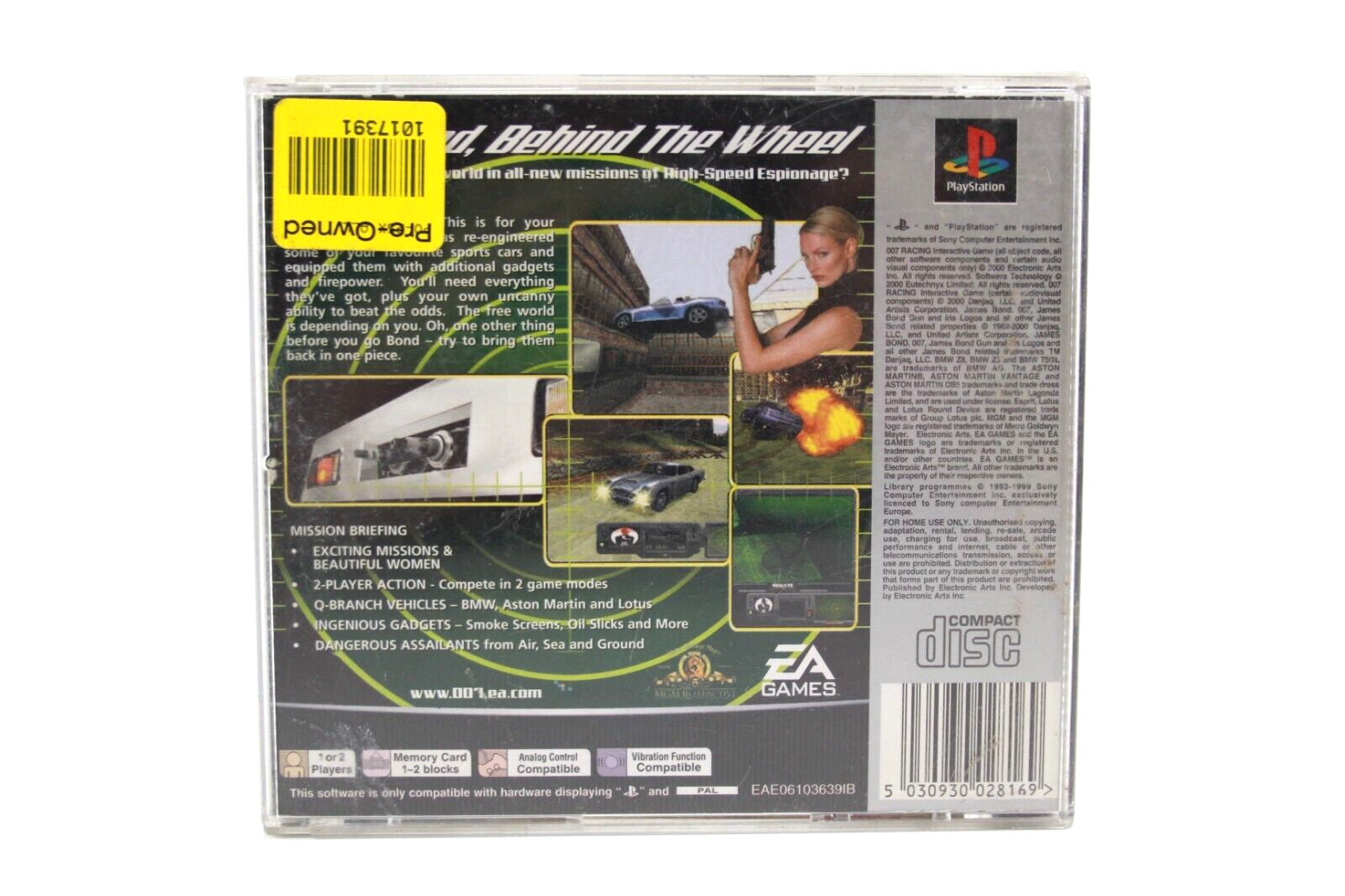 007 Racing [Platinum] - PlayStation 1 (PS1) [PAL] - WITH WARRANTY