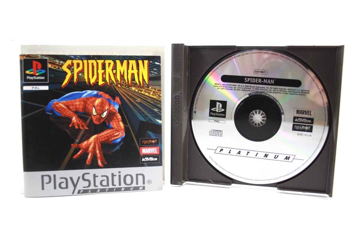 **MINT DISC** Spider-Man (PS1) [PAL] - WITH WARRANTY - SpiderMan [Platinum]