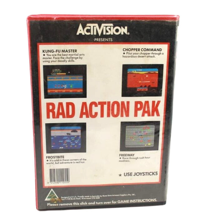 HES Rad Action Pak *Missing Chopper Command* Atari 2600 [PAL] WITH WARRANTY