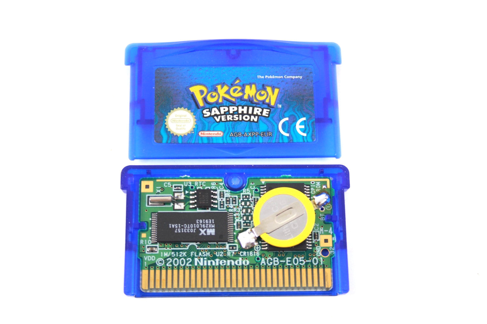 100% Genuine, Pokémon Sapphire - Nintendo Game Boy Advance [NEW CLOCK BATTERY]