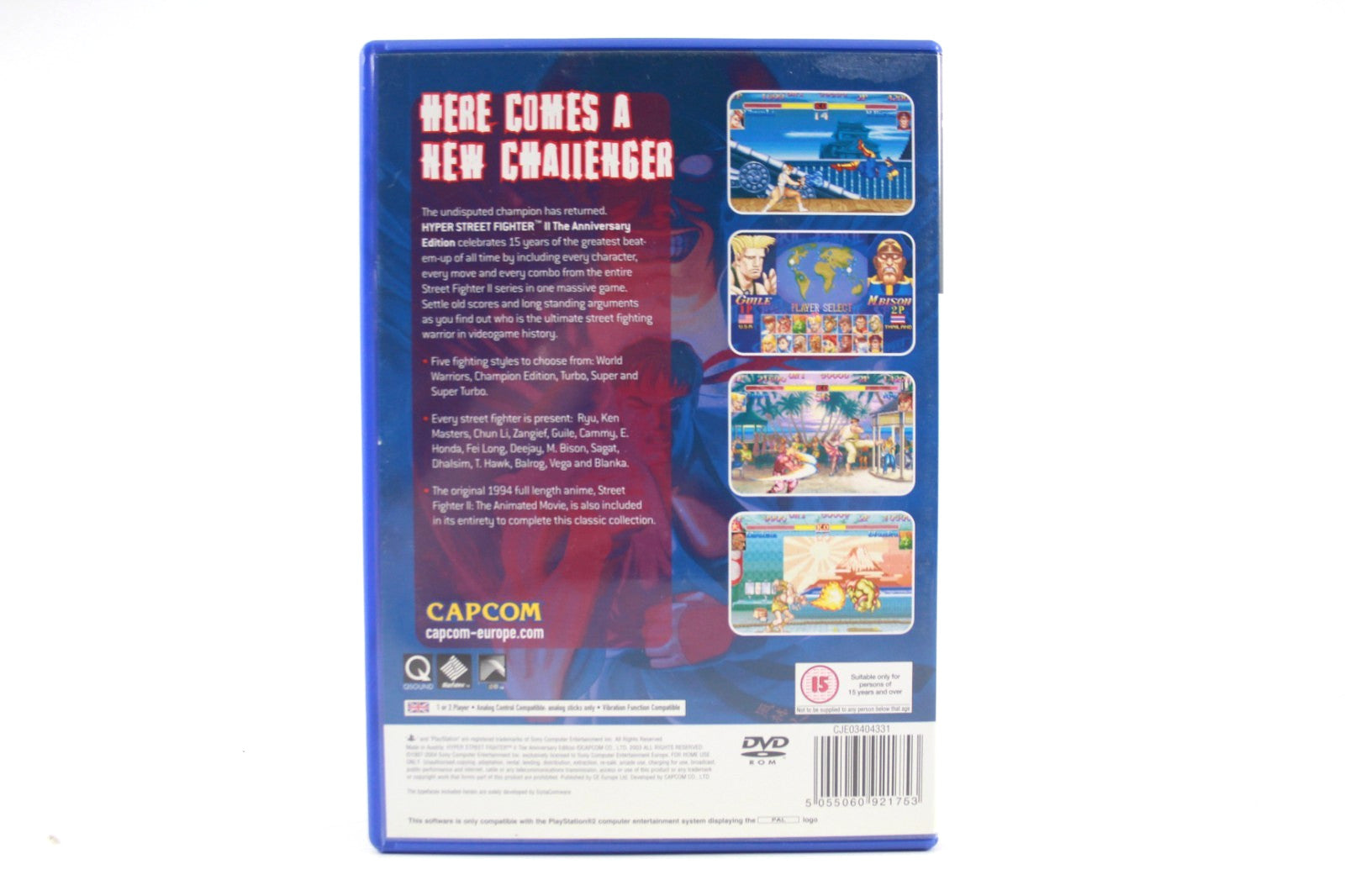 Hyper Street Fighter II: Anniversary Edition- Playstation 2 (PS2) [PAL] WARRANTY