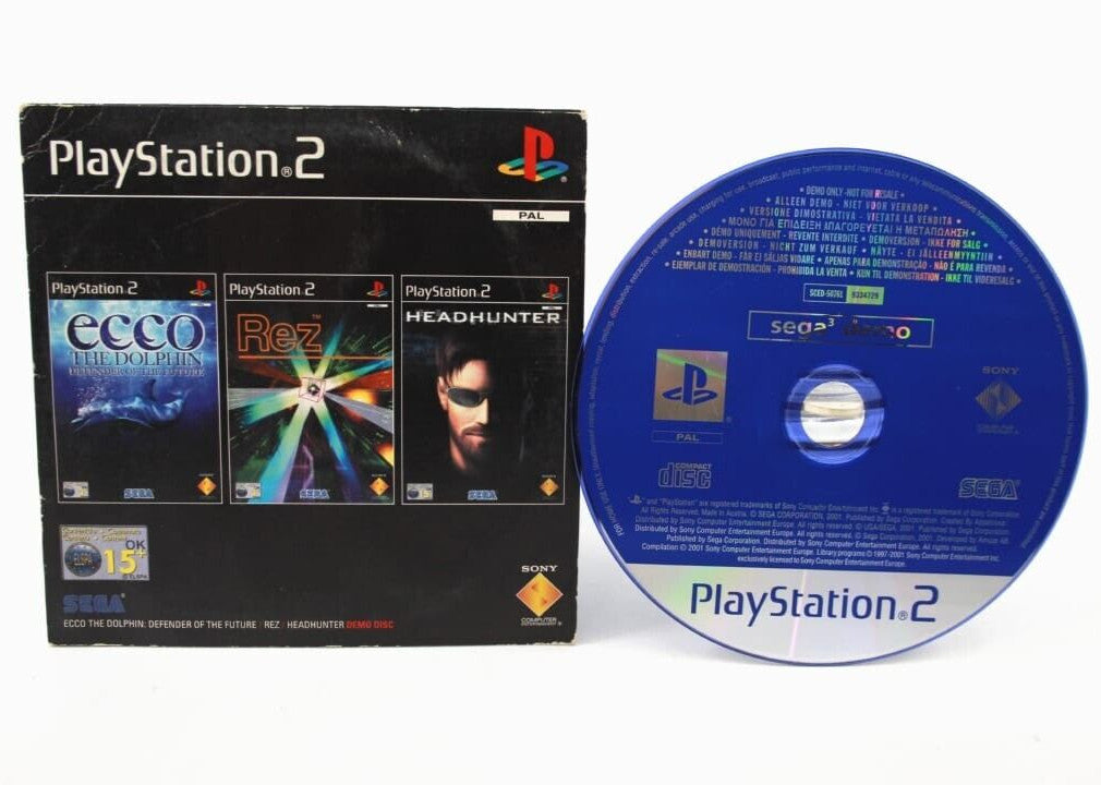 SEGA 3 Games Demo: Ecco/Rez/Headhunter [Not For Resale] Sony PlayStation 2 (PS2)
