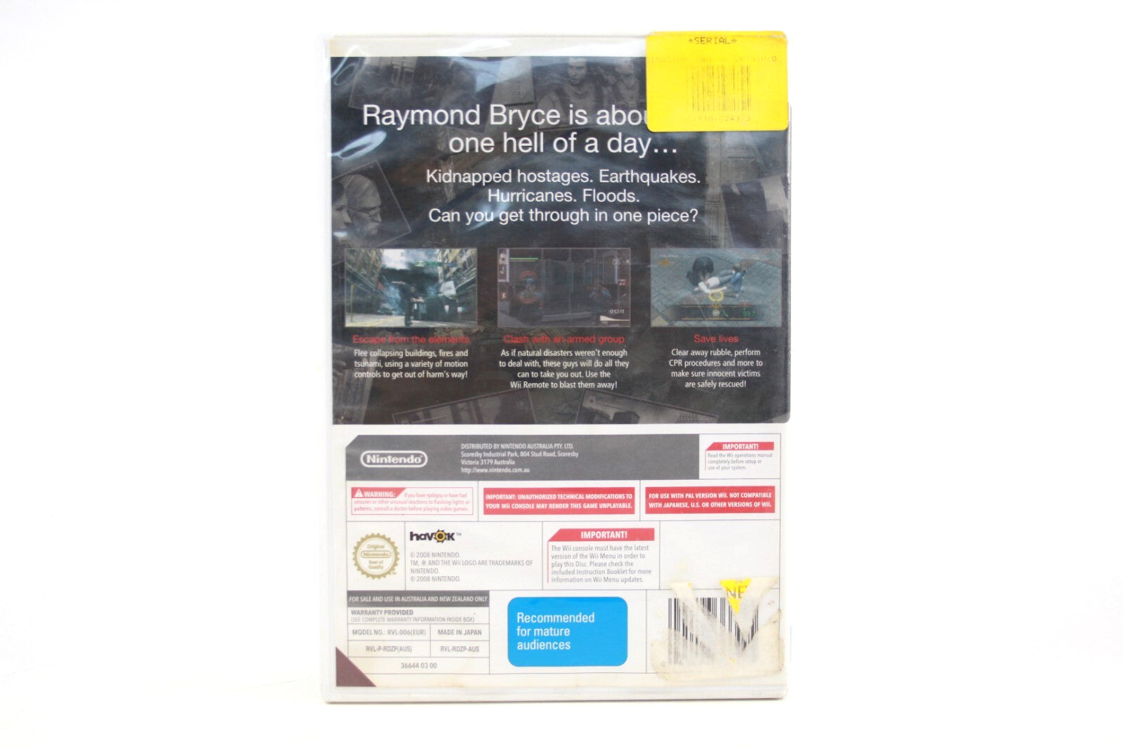 Disaster: Day of Crisis - Nintendo Wii [PAL] - WITH WARRANTY