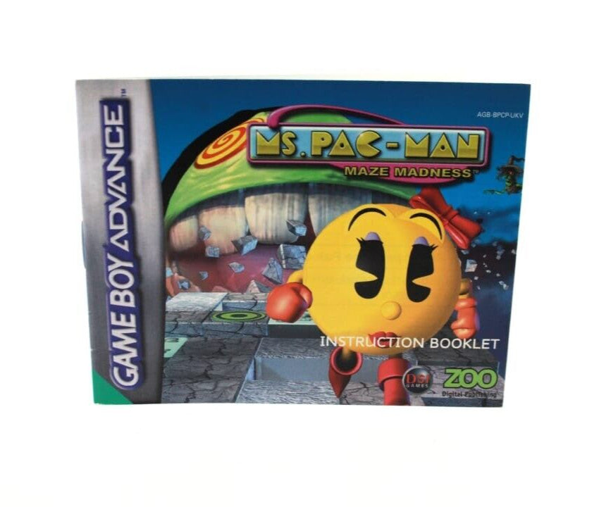 Ms. Pac-Man Maze Madness - Nintendo Game Boy Advance (GBA) ***Manual Only***