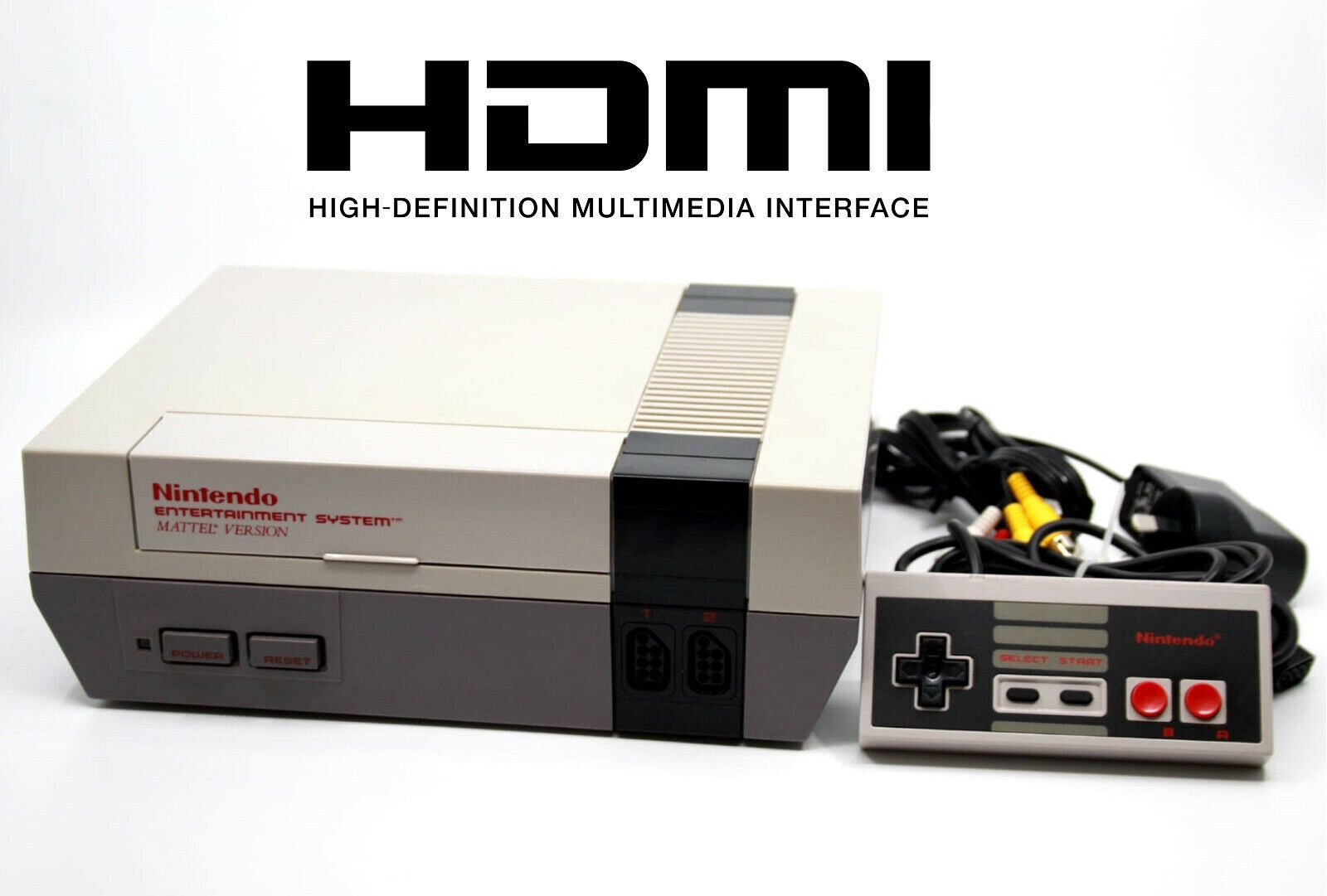 Original Nintendo Entertainment System (NES) Console + Cables SERVICED **HDMI**