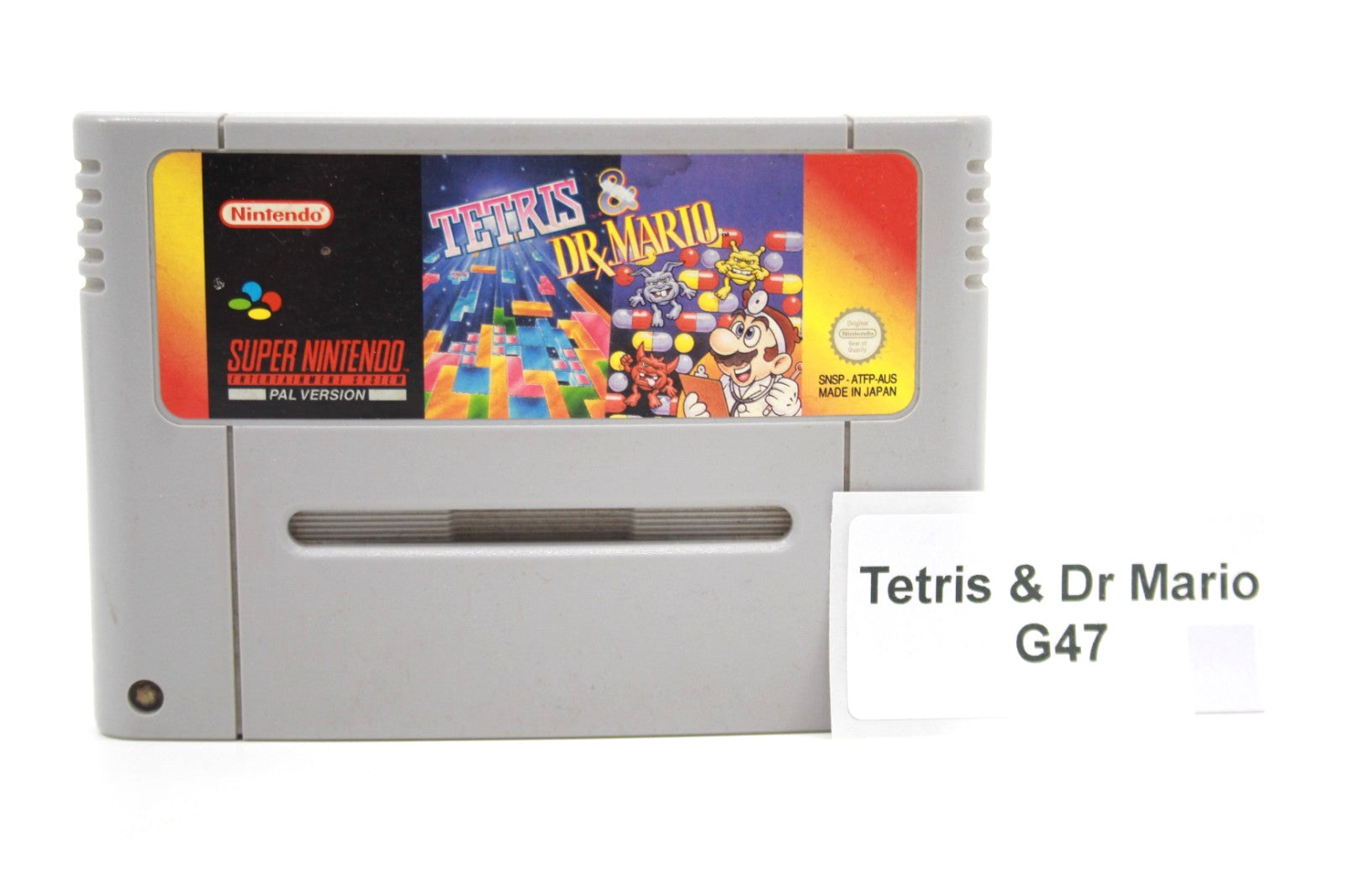 Tetris & Dr. Mario - Super Nintendo (SNES) [PAL] - WITH WARRANTY