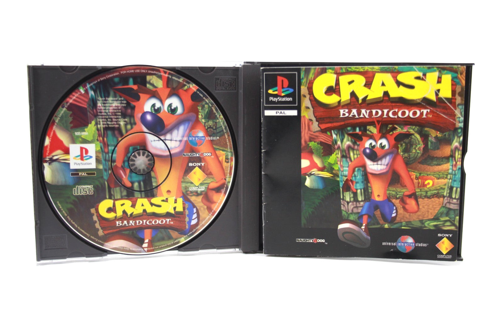 Crash Bandicoot [BLACK LABEL FAT CASE] - PlayStation (PS1) [PAL] - WITH WARRANTY