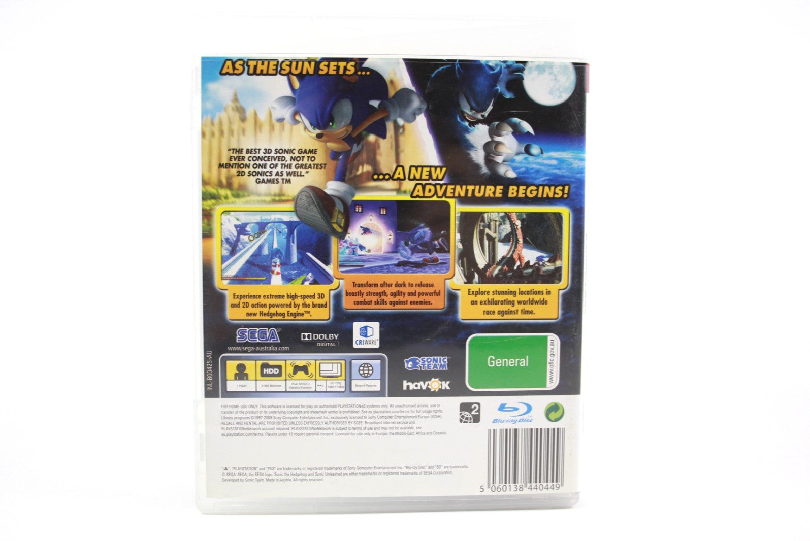 Sonic Unleashed - PlayStation 3 (PS3) [PAL] - WITH WARRANTY