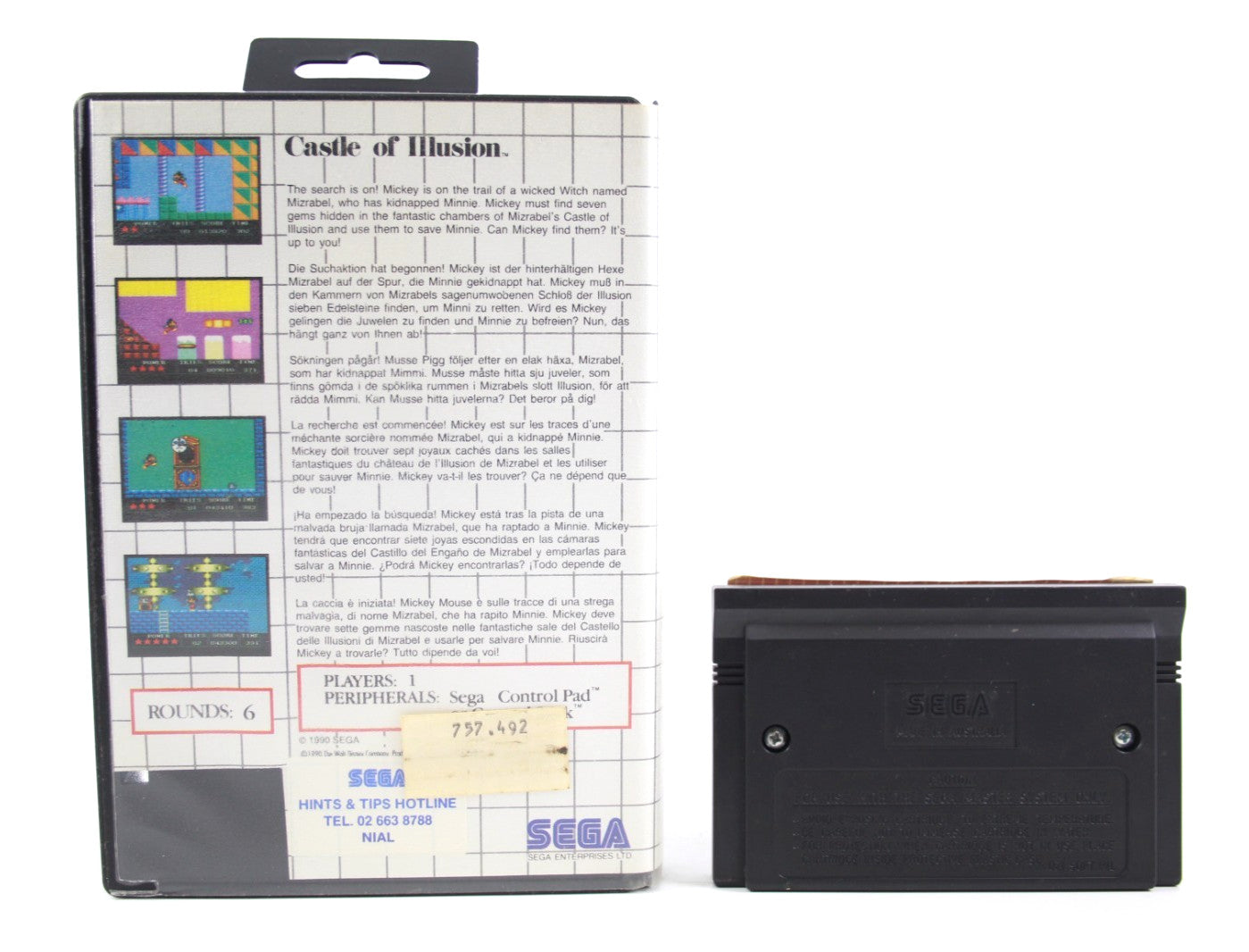 Castle of Illusion Starring Mickey Mouse - SEGA Master System [PAL] - WARRANTY