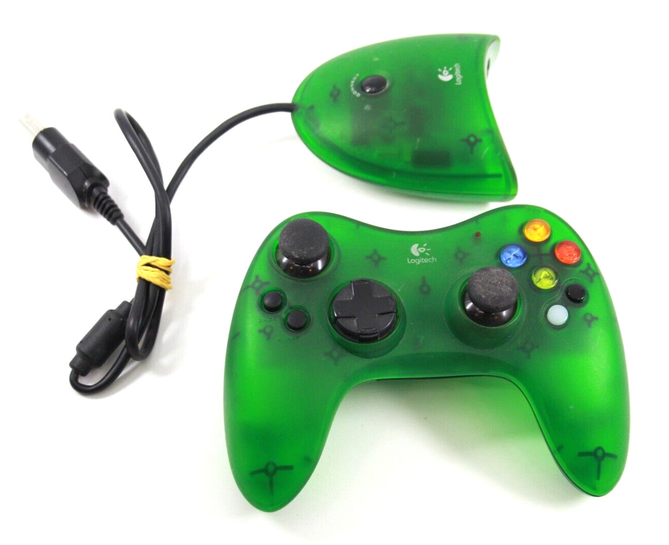 Logitech Cordless Attack Controller [Translucent Green] + Receiver Xbox Original