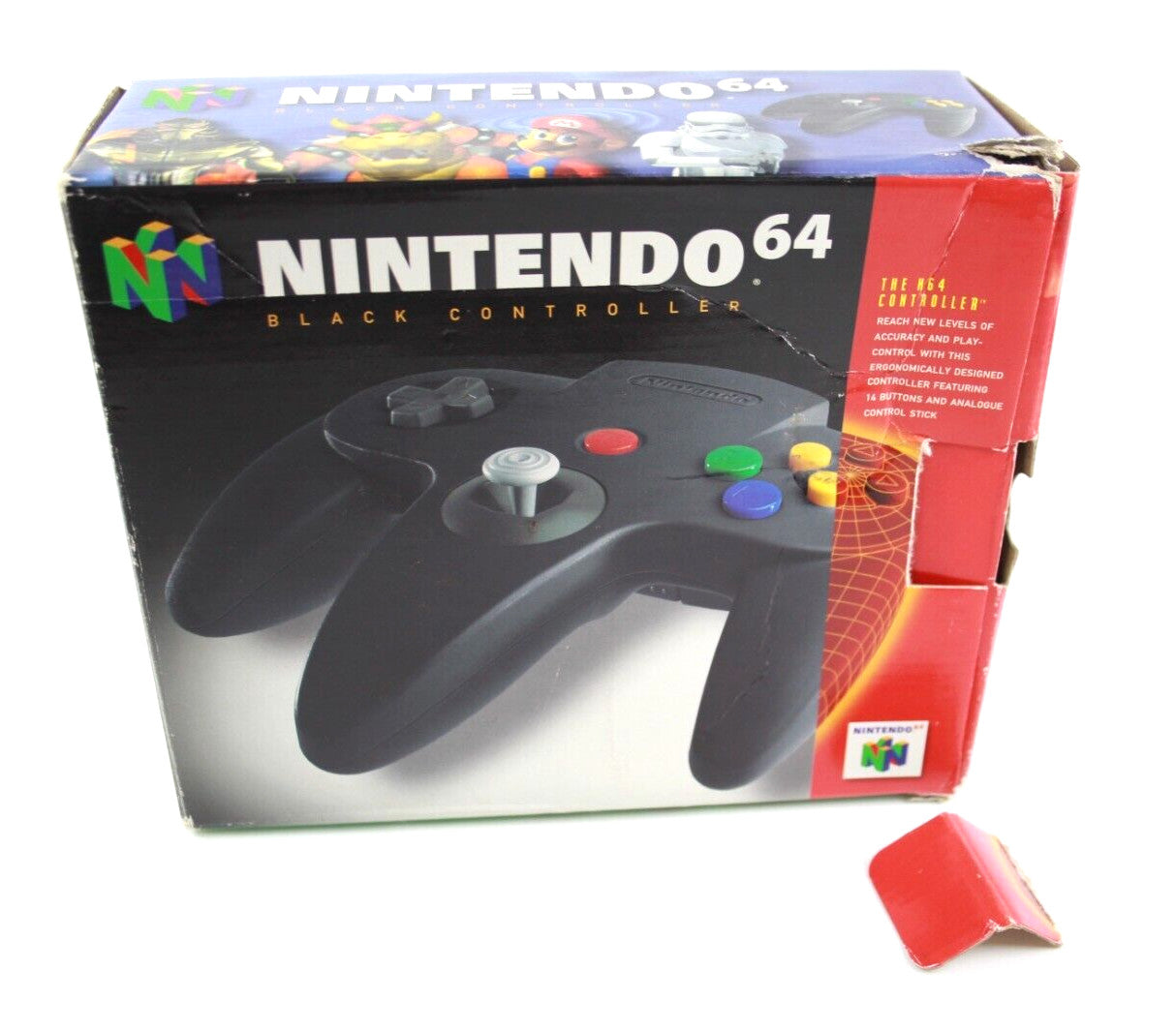 Genuine, Official Nintendo 64 (N64) Controller Boxed [Black] *NO INSERTS*
