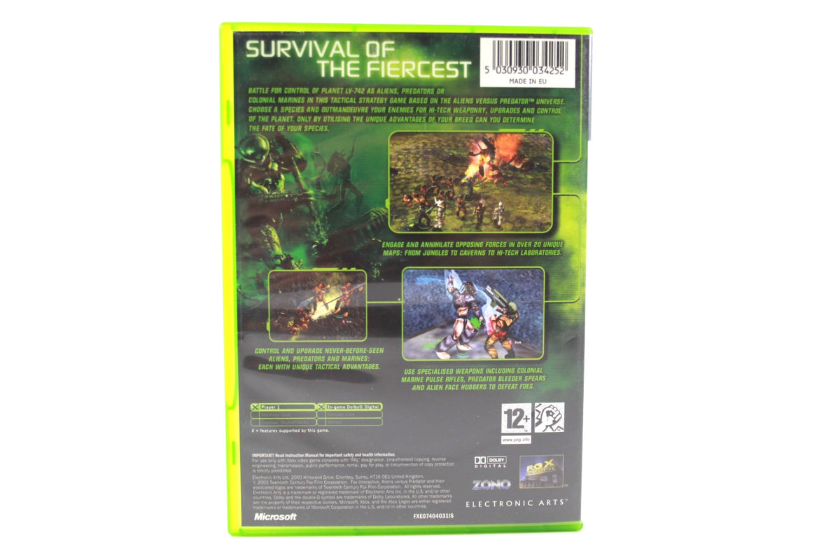 **MINT DISC** Aliens Versus Predator: Extinction (Xbox) [PAL] [Black Label]