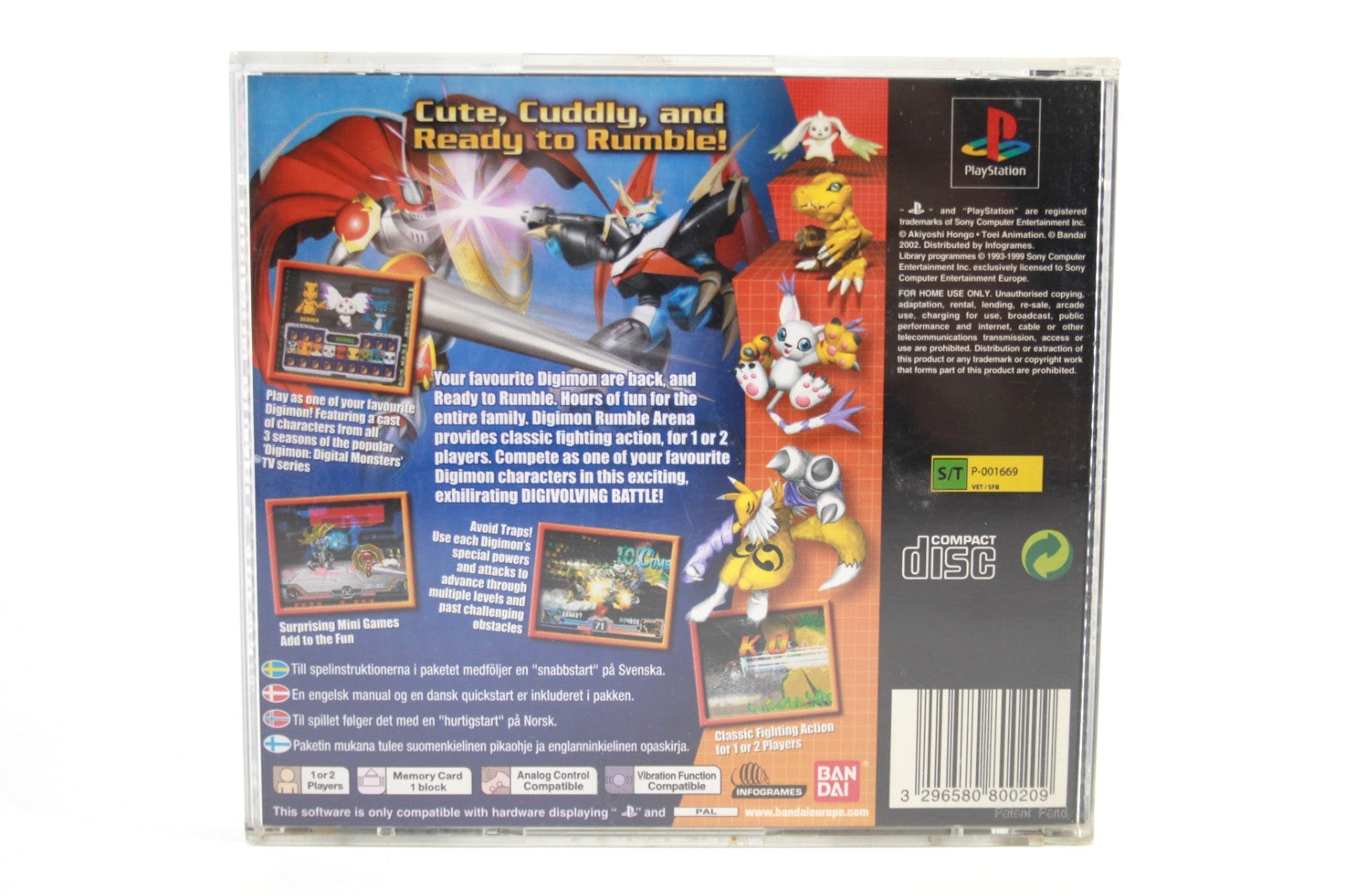 Digimon Rumble Arena - PlayStation 1 (PS1) [PAL] - WITH WARRANTY