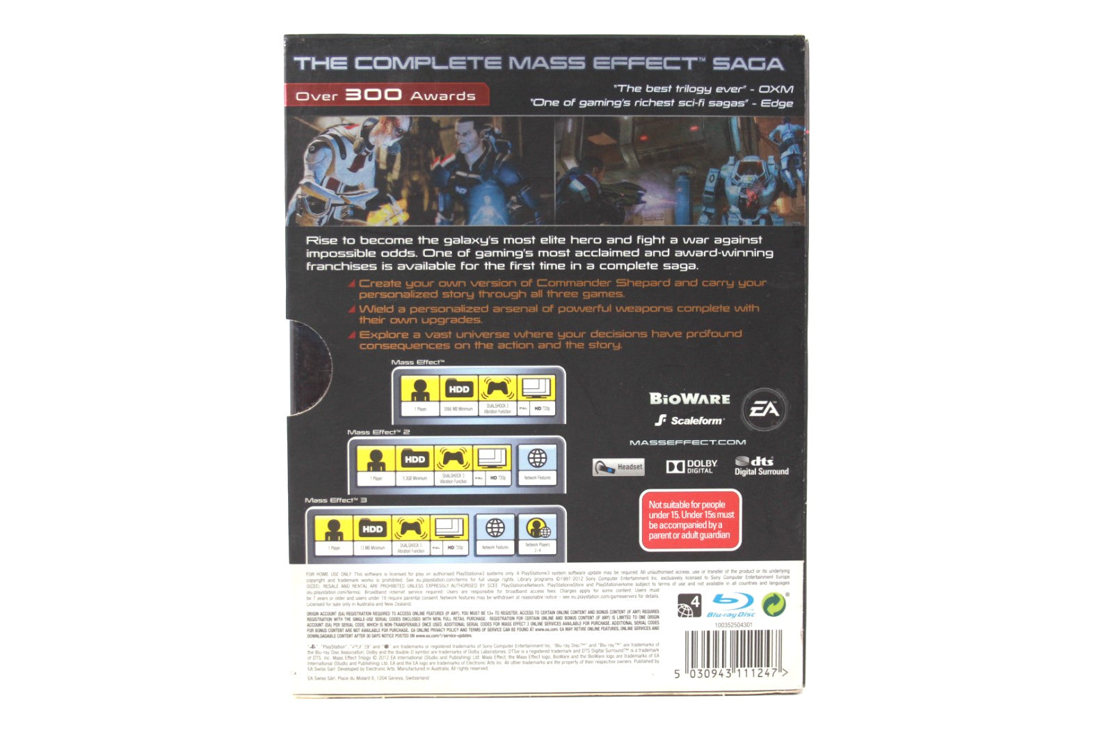 Mass Effect Trilogy Boxset - PlayStation 3 (PS3) [PAL] - WITH WARRANTY
