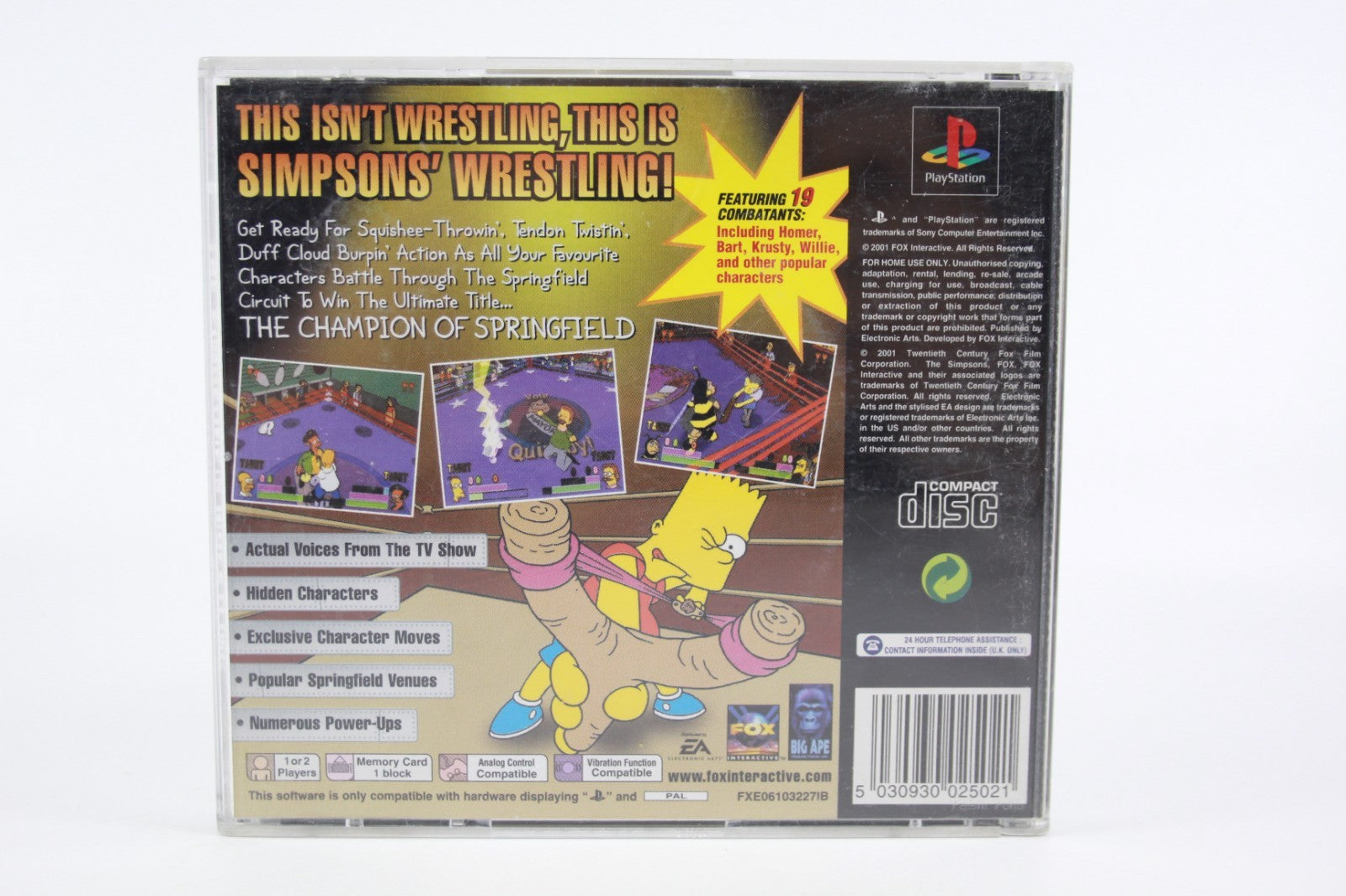The Simpsons Wrestling - PlayStation 1 (PS1) [PAL] - WITH WARRANTY