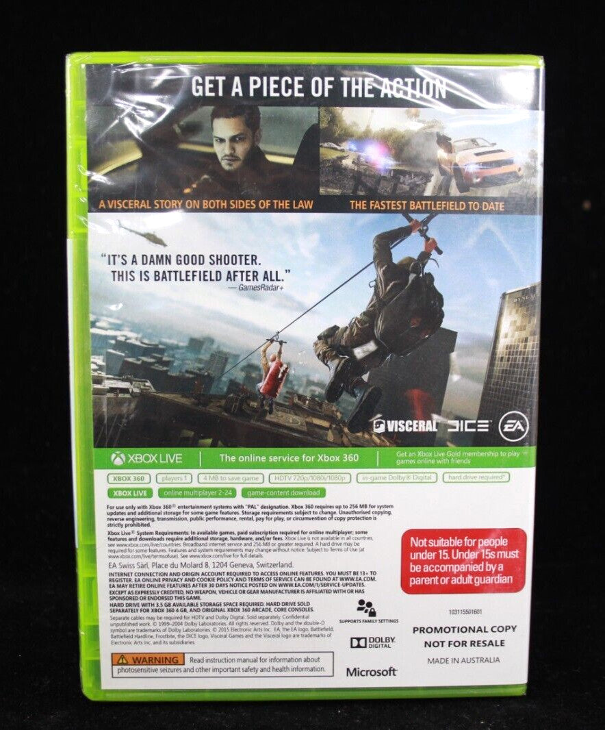 Battlefield Hardline (Promotional Copy SEALED) - Xbox 360 [PAL] - WITH WARRANTY