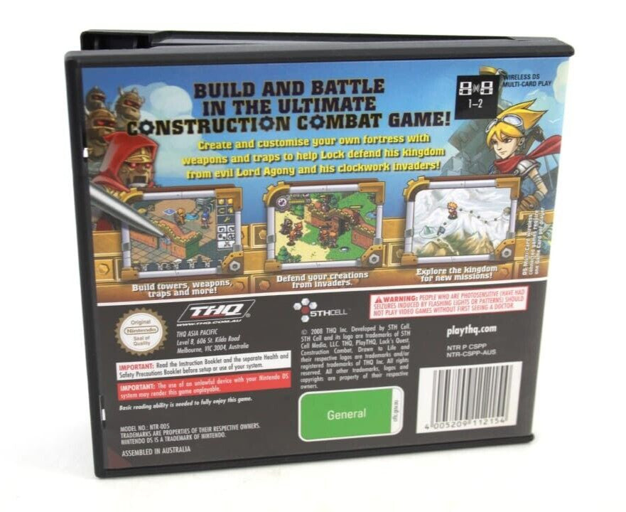 Lock's Quest - Nintendo DS [PAL] **CASE/MANUAL ONLY**