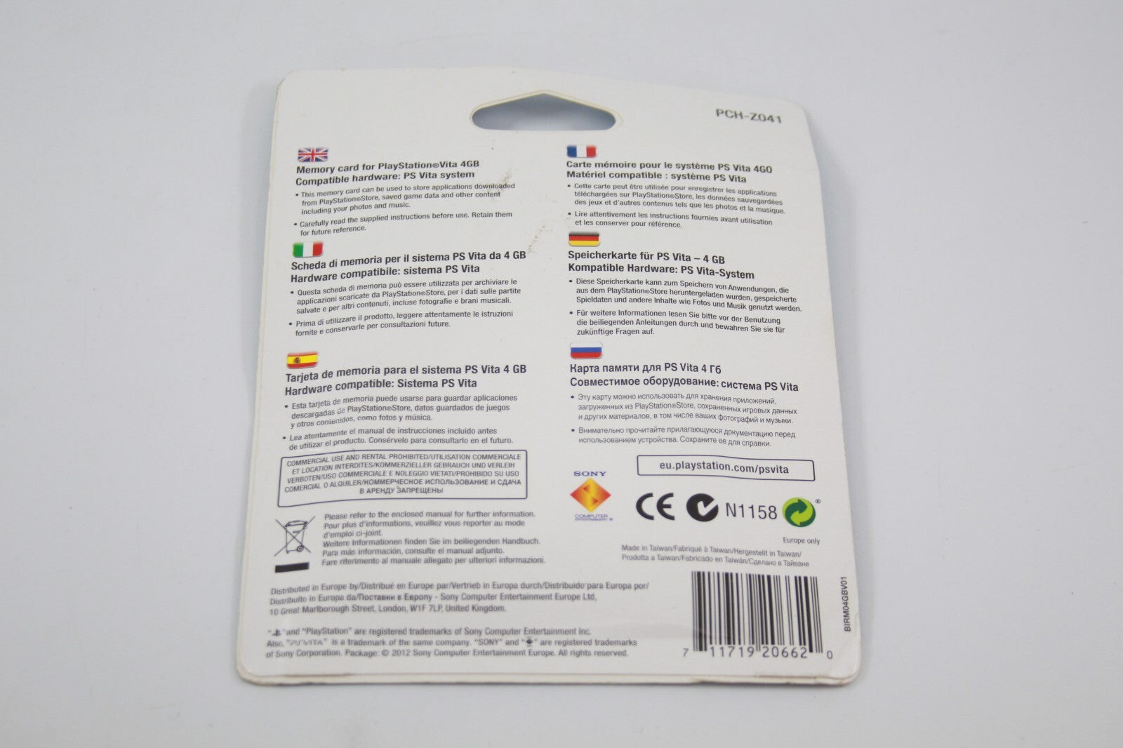 NEW SEALED Official Sony 4GB memory card for Psvita PCH-Z041