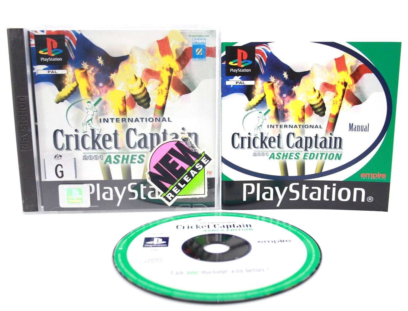 International Cricket Captain 2001 Ashes Edition - PlayStation 1 (PS1) [PAL]