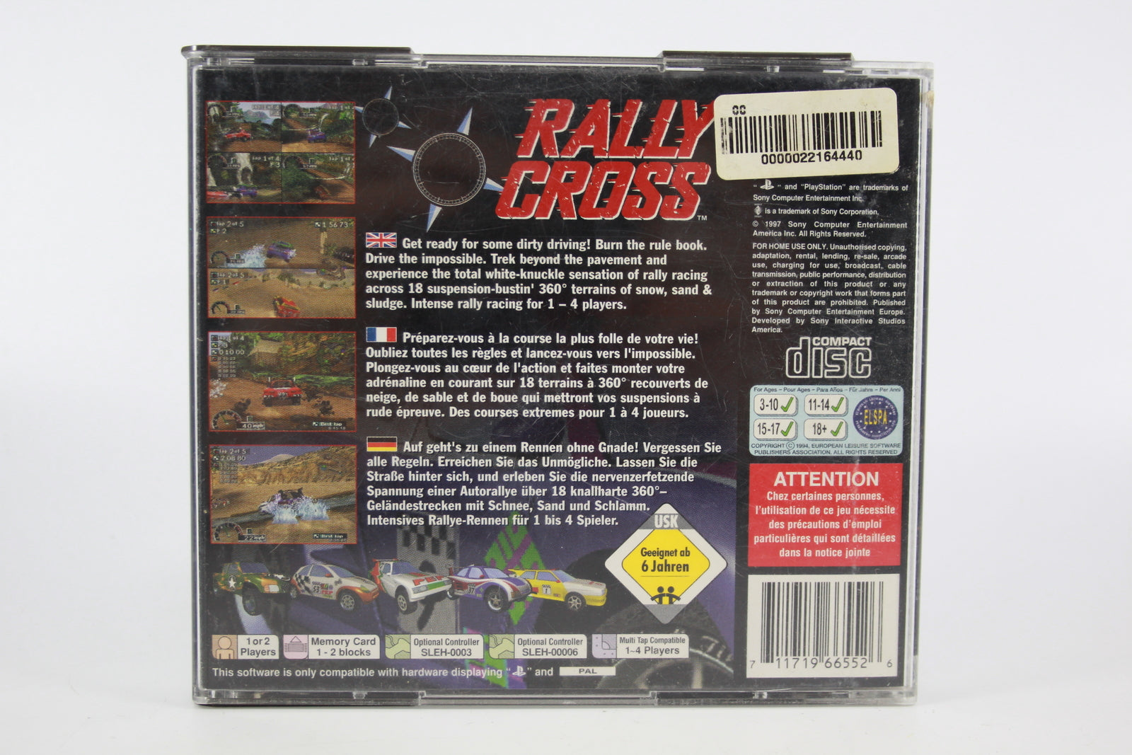 Rally Cross (PS1) [PAL] - WITH WARRANTY