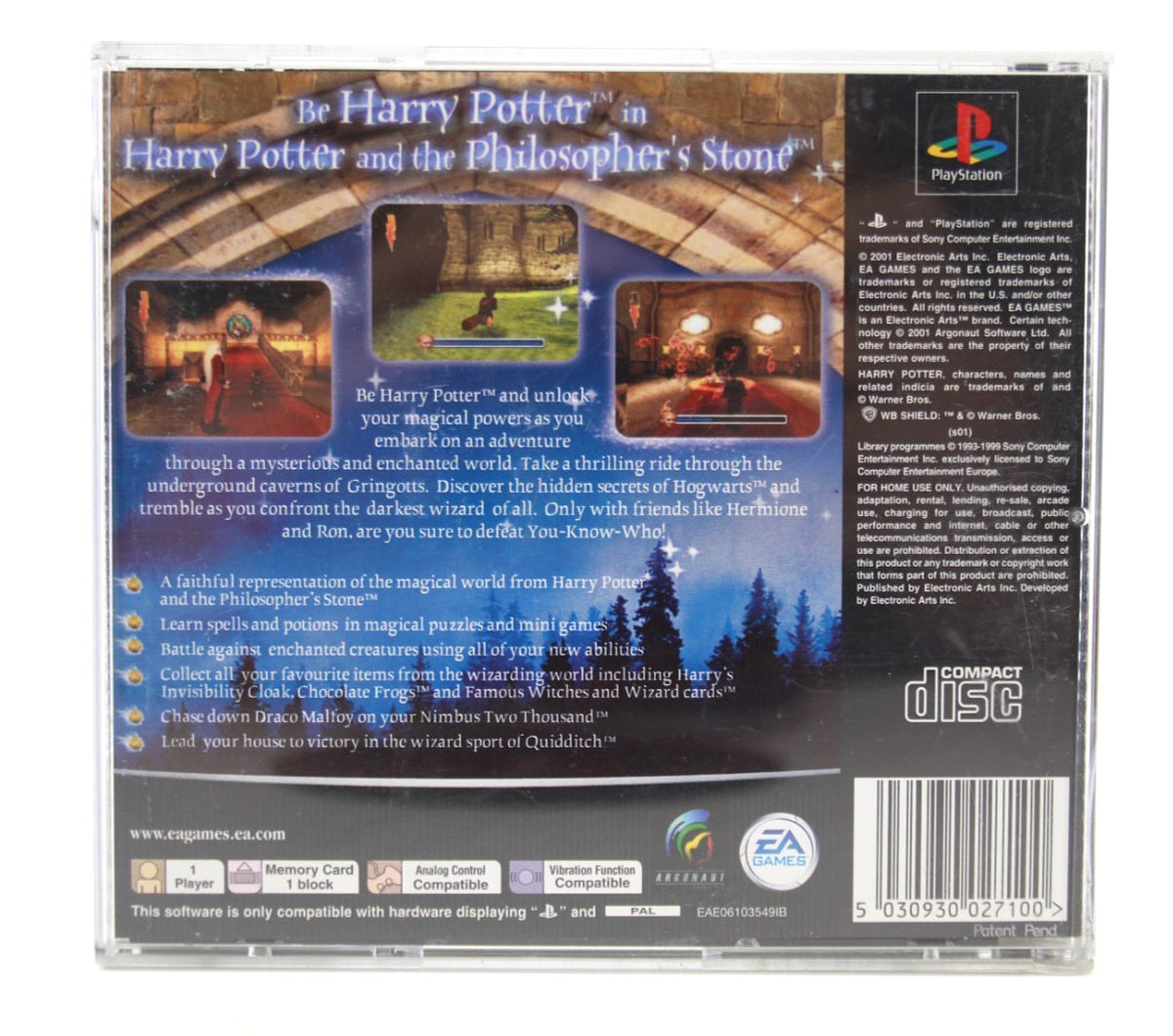 Harry Potter And The Philosopher's Stone - PlayStation (PS1) [PAL] - WARRANTY