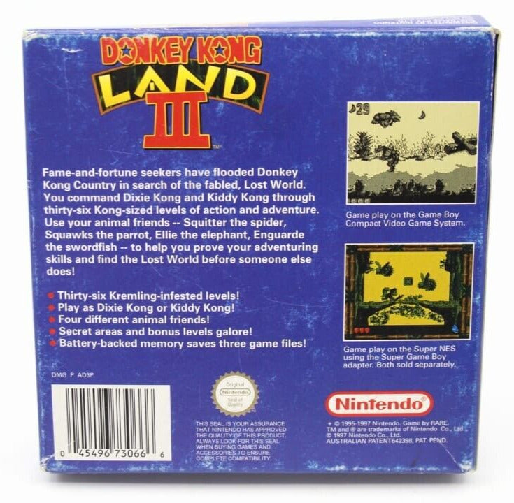 Donkey Kong Land III - Nintendo Game Boy (GB) [PAL] WITH WARRANTY