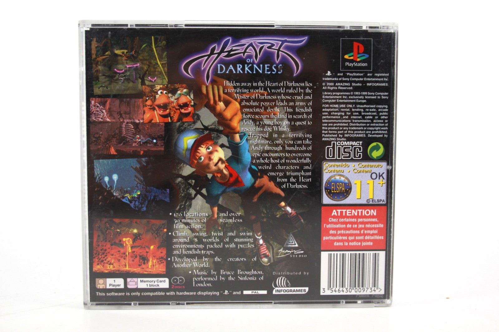 Heart of Darkness - PlayStation 1 (PS1) [PAL] - WITH WARRANTY