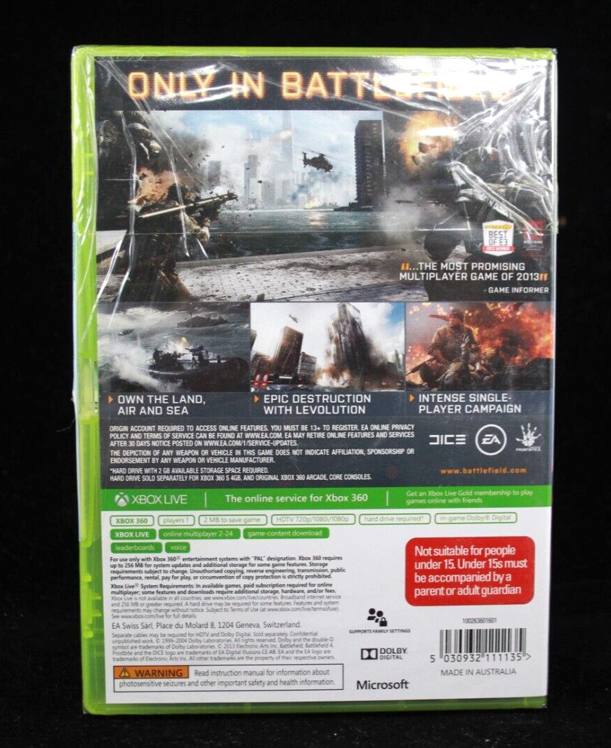 Battlefield 4 [BRAND NEW/SEALED] - Xbox 360 [PAL] - WITH WARRANTY
