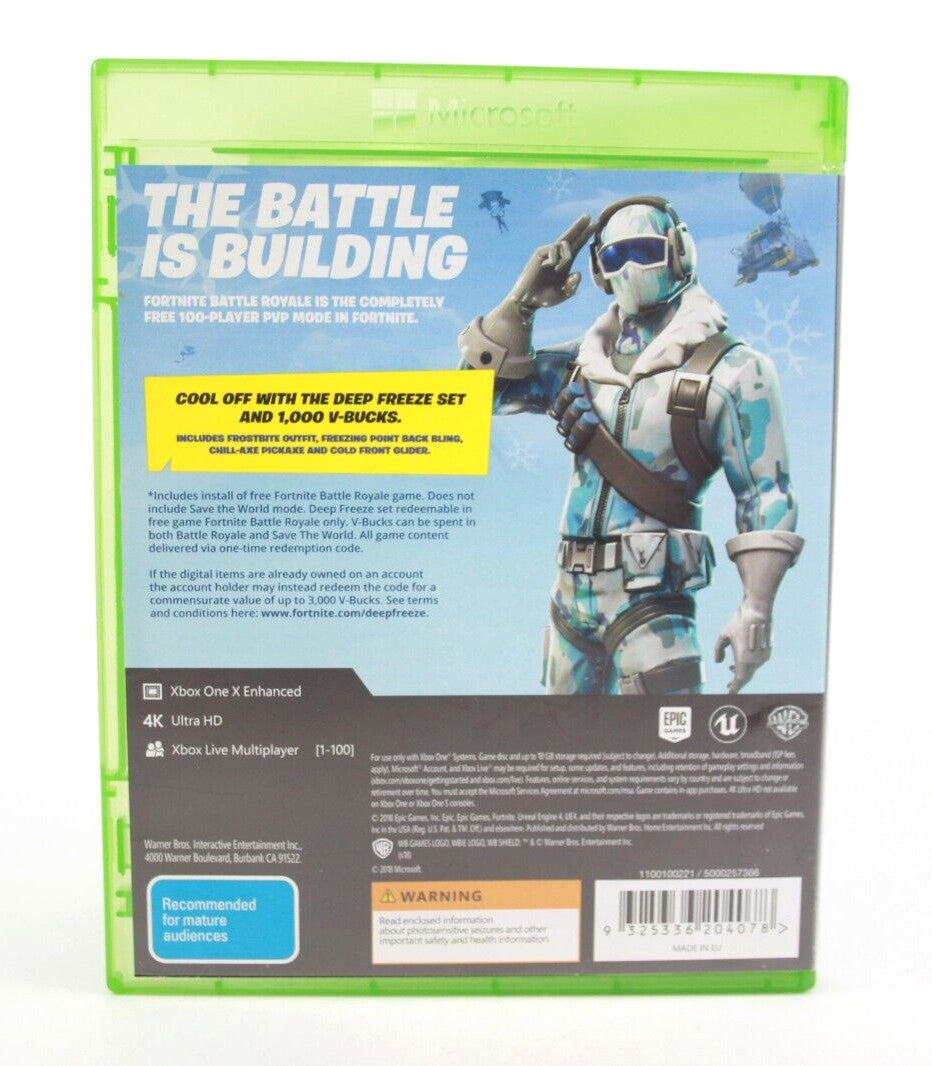Fortnite Deep Freeze Bundle, NO CODE GAME ONLY - Xbox One [PAL] - WITH WARRANTY