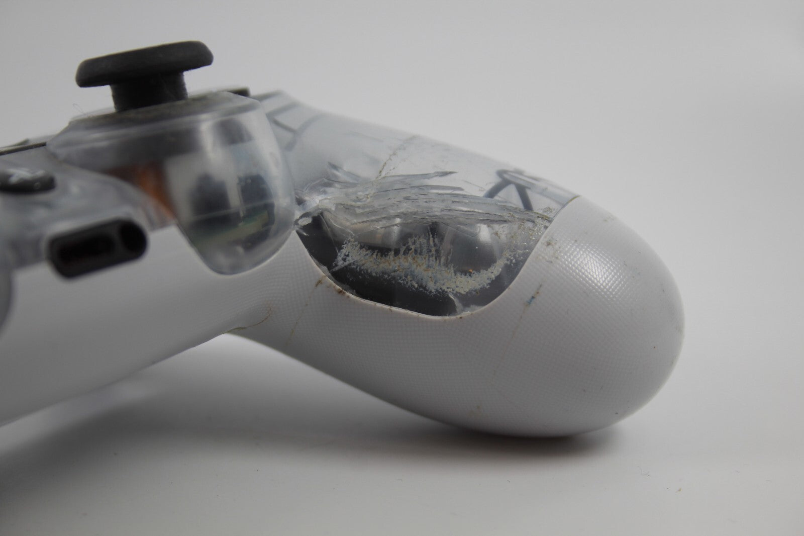Official Sony Playstation 4 PS4 Controller Crystal *CRACKED CASE* WORKING