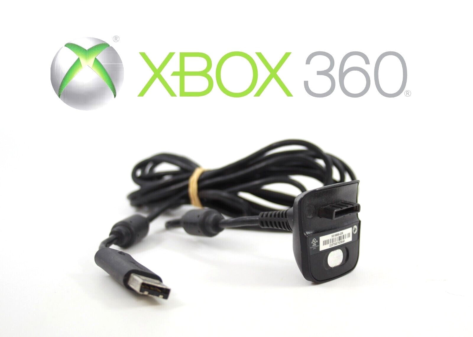 Genuine Official Microsoft Xbox 360 Controller Play + Charge Cable - Pick Colour