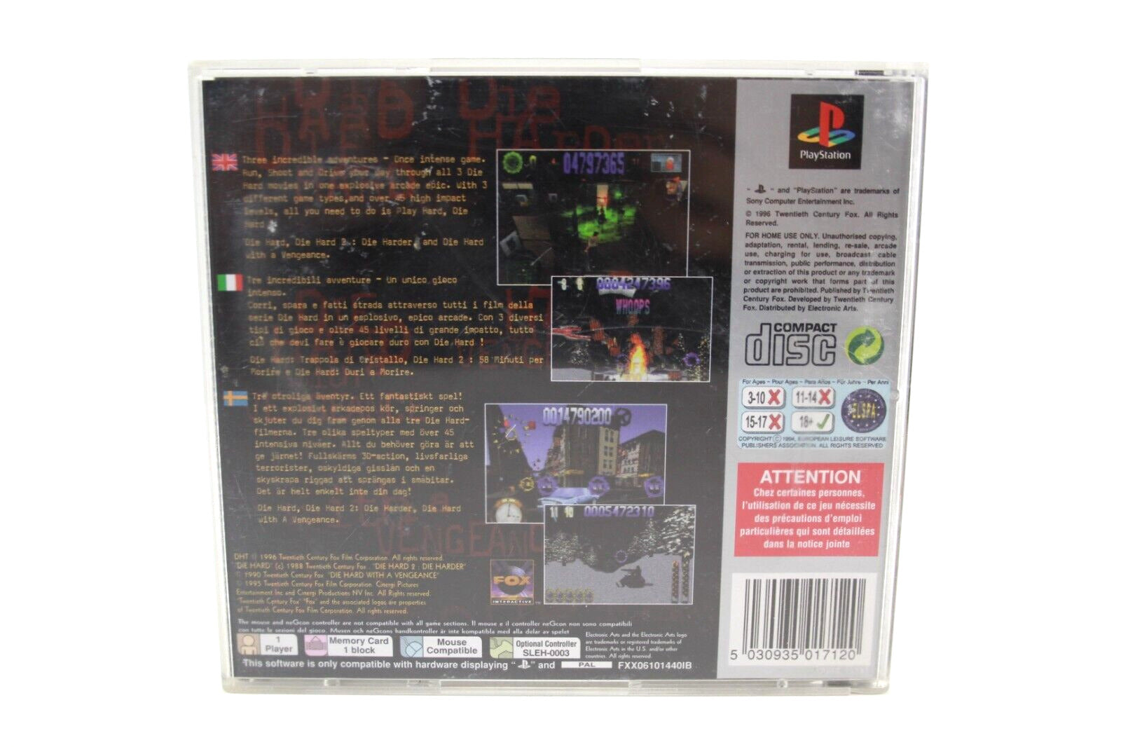 Die Hard Trilogy [Platinum] - PlayStation 1 (PS1) [PAL] - WITH WARRANTY