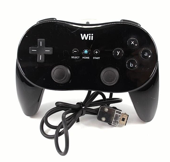 Genuine, Official Nintendo Wii Classic Pro Controller Black [RVL-005]