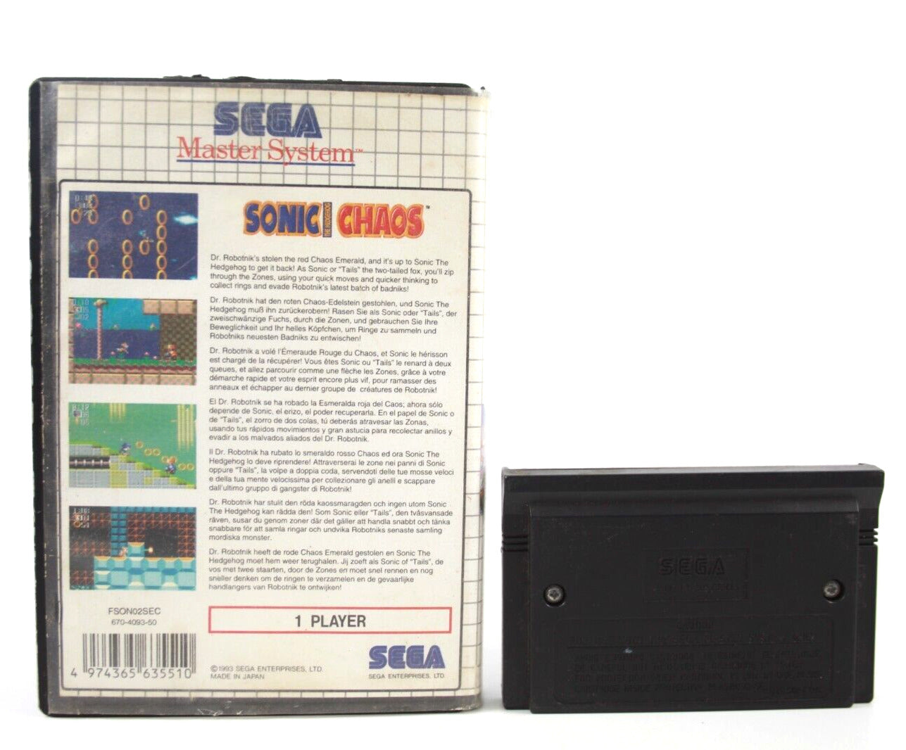 Sonic The Hedgehog Chaos - SEGA Master System [PAL] - WITH WARRANTY