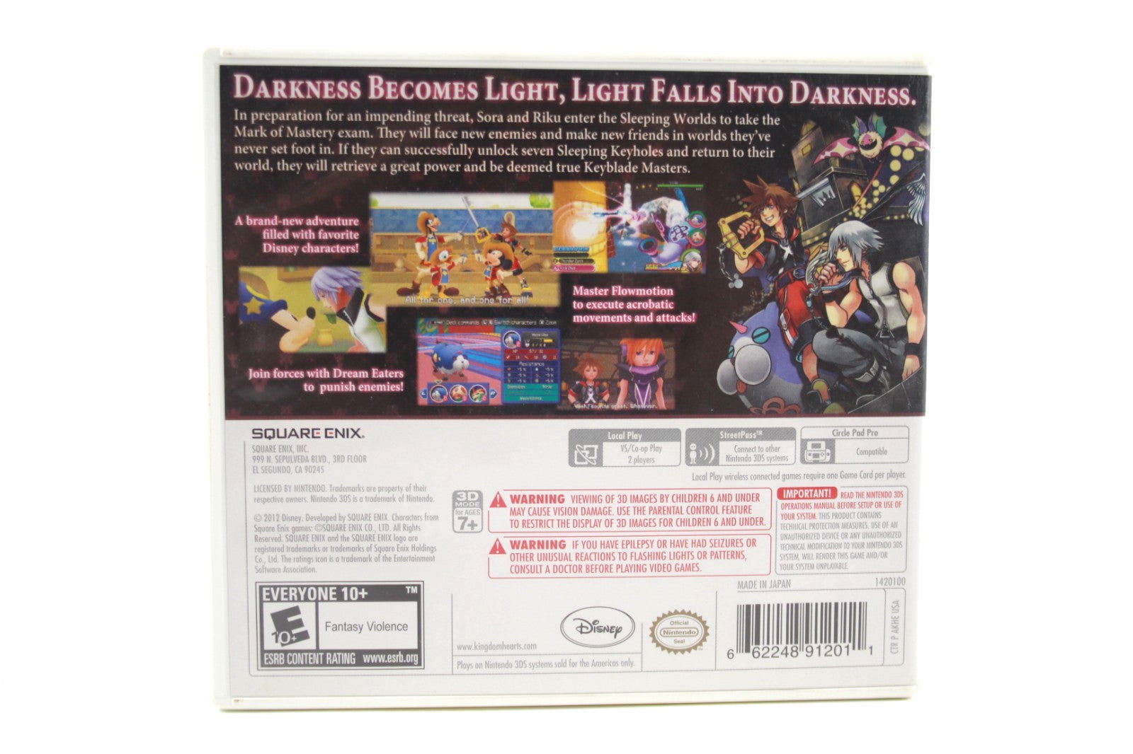 Kingdom Hearts: 3D Dream Drop Distance - Nintendo 3DS [NTSC-U] - WITH WARRANTY