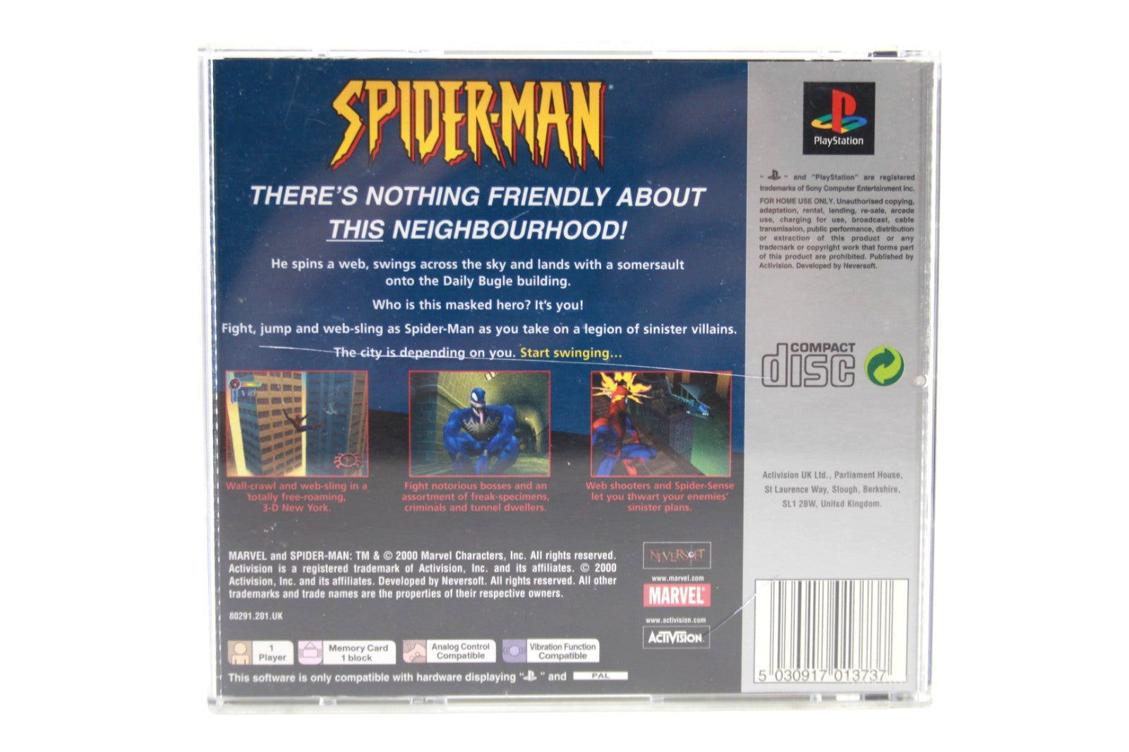 Spider-Man [Platinum] - PlayStation (PS1) [PAL] - WITH WARRANTY