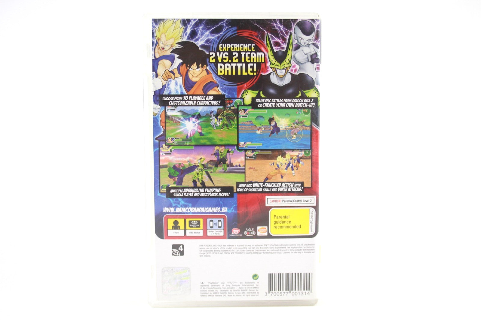 DRAGON BALL Z Tenkaichi Tag Team - PlayStation Portable (PSP) [PAL] - WARRANTY