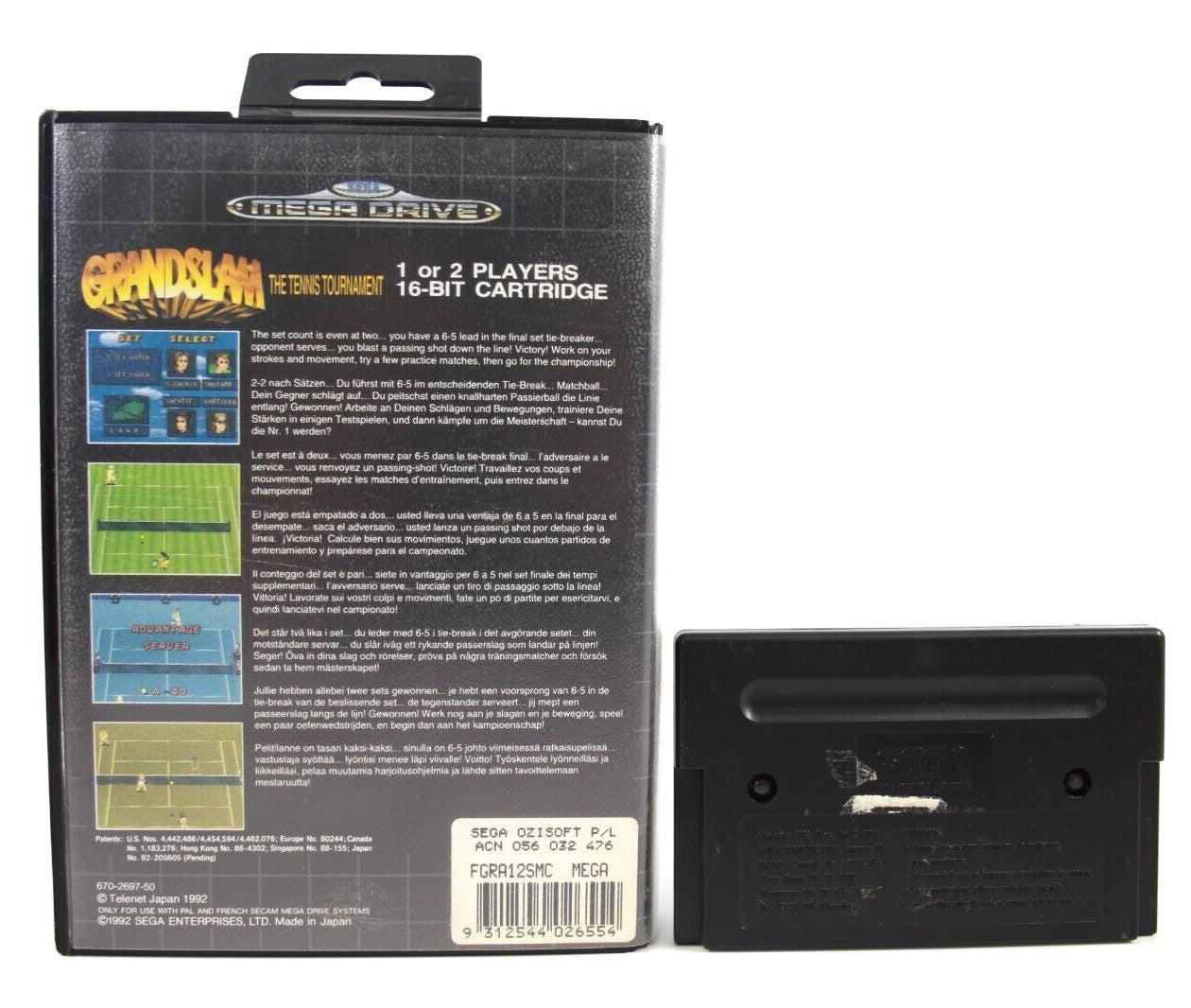 Grand Slam: The Tennis Tournament - SEGA Mega Drive [PAL] - WITH WARRANTY