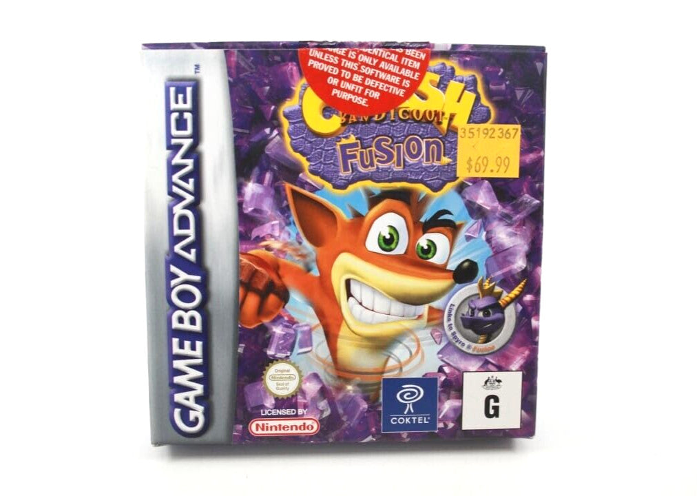 Crash Bandicoot Fusion - Nintendo Game Boy Advance (GBA) *BOX ONLY*