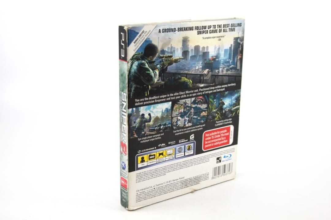 Sniper Ghost Warrior 2 PS3 Limited SteelBook - WITH MANUAL - PAL