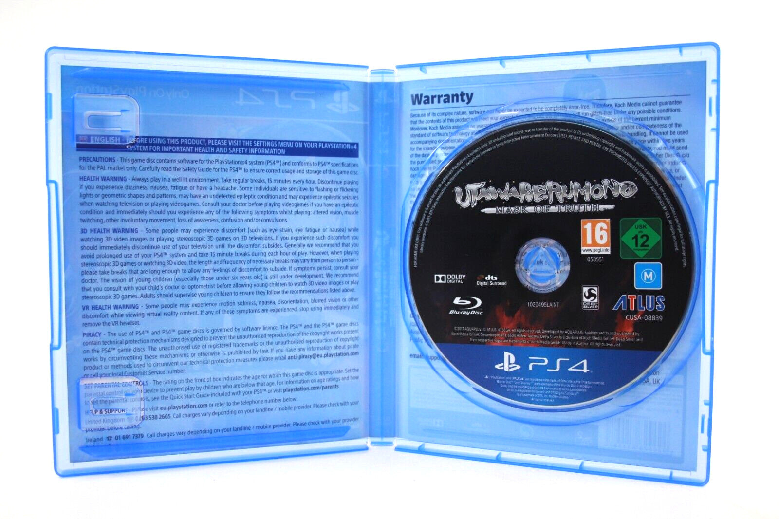 Utawarerumono Mask Of Truth - PlayStation 4 (PS4) [PAL] - WITH WARRANTY