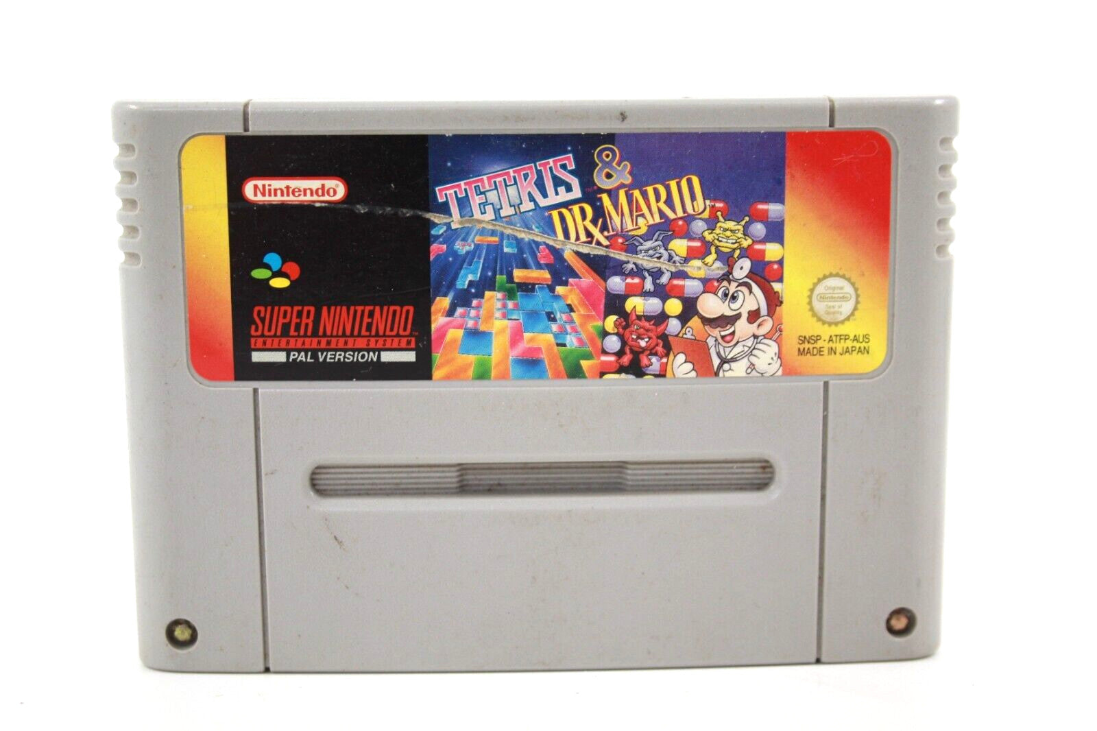 Tetris and Dr. Mario - Super Nintendo (SNES) [PAL] - WITH WARRANTY