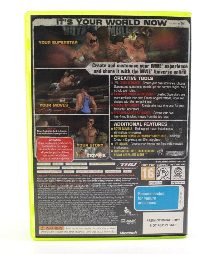 WWE Smackdown Vs Raw 2010 [Promotional Copy] - Xbox 360 [PAL] - WITH WARRANTY