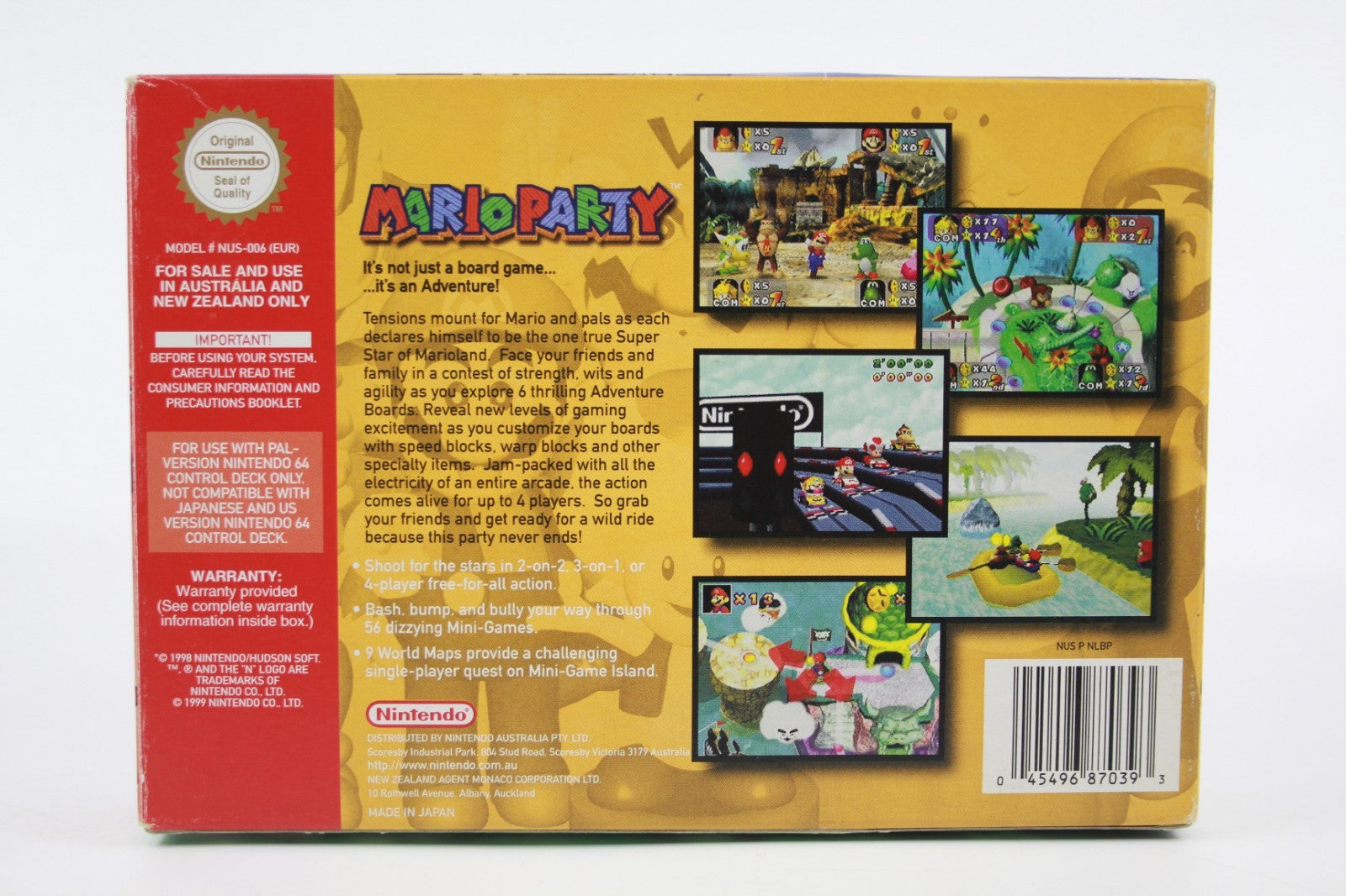🔥 *NEAR MINT* Mario Party - Nintendo 64 (N64) [PAL] *COMPLETE IN BOX* 🎮